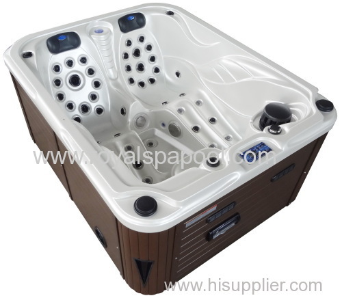 Freestanding hot tub outdoor spa with led light