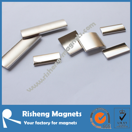 N38SH Permanent Neodymium Arc Magnets for Motors Segment Magnet