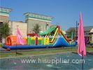 Commercial grade rainbow inflatable obstacle course