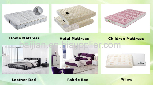 continuous spring & latex soft hotel mattress