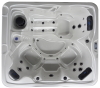 Square inground pool outdoor spa hot tub with overflow system