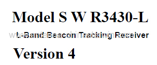 L-Band Beacon Tracking Receiver