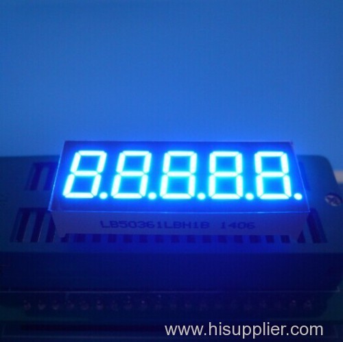 5 digit 0.36 inch common cathode super bright red 7 segment led display for Instrument Panel