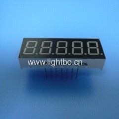 Super Blue 0.36 inch 5 digit 7 segment led display for instrument panel