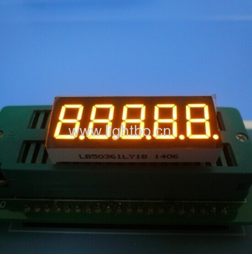 Super Blue 0.36 inch 5 digit 7 segment led display for instrument panel