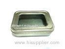 Battery / Jewelery Mini Tin Container With PVC Clear Window