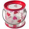 Plastic Tin Candy Containers PVC Tin Box With Transparent Body / Food Storage