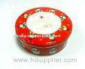 Metal Round Tin Cookie Containers For Spices / Tobacco Packing