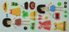 Cartoon Japanese Puffy Stickers , 3D Layered Fuzzy Stickers