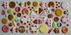 Japan Style 3D Puffy Stickers with Sweet Cakes / Cookies , Soft PVC