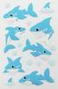 Non Toxic Foam Puffy Animal Stickers DIY 3D cartoon shark blue colored