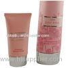 LDPE + HDPE Plastic Laminated Tubes , Pink Oval Flat Tube For Eye Essence / Lotion