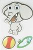 Soft kids Layered Paper Movement Sticker , Elephant Stickers OEM / ODM