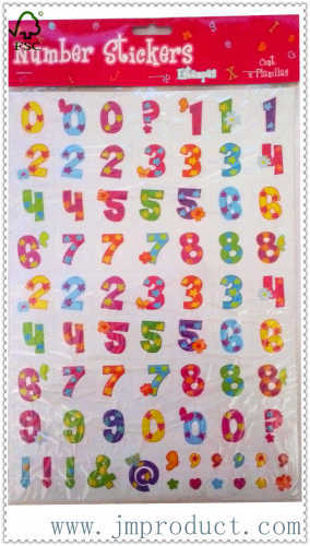 cute number sticker for kids