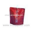 Red 0.08mm - 0.22mm PA / NY Side Gusset Plastic Packaging Bags For Cosmetic 3 Side Seal Air Barrier