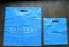 Blue Cosmetic Die cut Plastic t shirt bags biodegradable packing poly bag