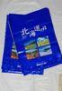 Custom Blue handle Die Cut Plastic Bag LDPE shopping bag for Promotional