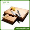 2014 Fashion bamboo cheese board with knives