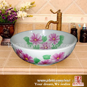 Chinese Colorful Decorative Good Quality Art Bathroom Ceramic Basin