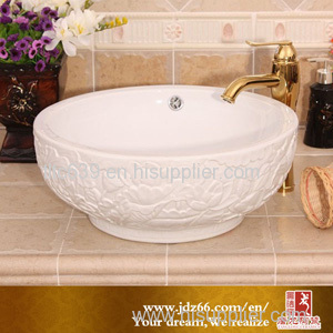 Chinese Good Quality Jingdezhen Tanglong Ceramic Basin White Brand