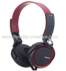 Sony MDR-XB400 Extra-Bass Stereo Over the Head Headphones Red
