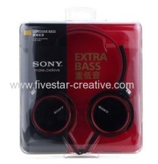 Sony MDR-XB400 Extra-Bass Stereo Over the Head Headphones Red