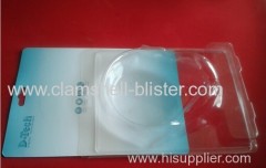 Sliding card clamshell packaging