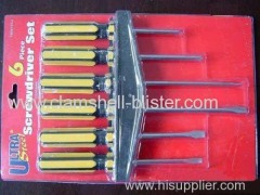 Clamshell blister packaging hardware