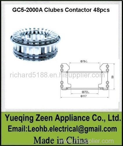 High voltage electrical round spring tulip contact