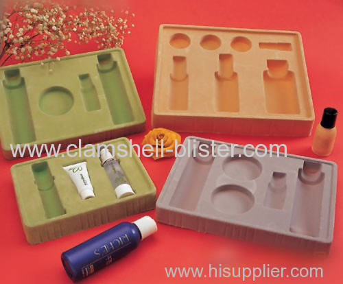 Cosmetic flocking insert tray