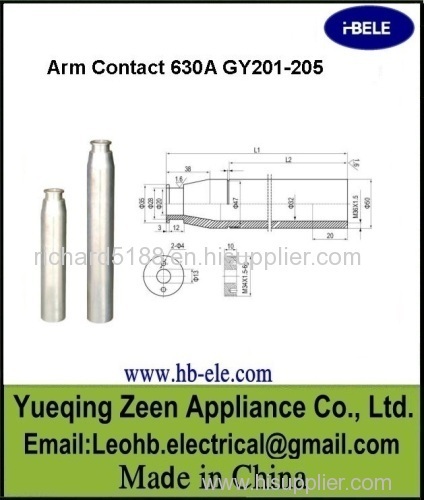 630A Vacuum circuit breaker copper and aluminium Contact Arm ,Arm Contact 630A GY201-205