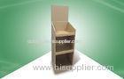 100% Eco - friendly Three Shelf POP Cardboard Display Stands For CD & Books