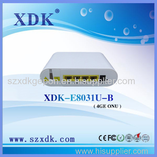 4GE gepon onu; FTTH/FTTB modem;FTTH ONT; HuaWei ZTE OLT