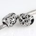 Fashionable European Style Sterling Silver Open Heart Filigree Beads Wholesale