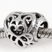 Fashionable European Style Sterling Silver Open Heart Filigree Beads Wholesale