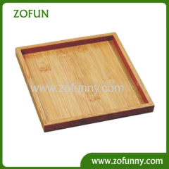 Biodegradable bamboo serving plate dish tray