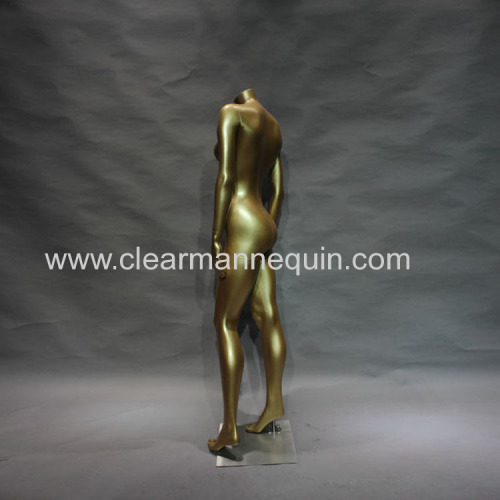 Golden FRP female mannequins for sale