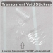 Transparent Warranty Void Stickers