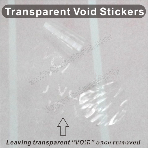 Custom Blank Transparent Void Stickers,Round Transparent Warranty VOID Sticker, Clear Tamper Proof Security VOID Sticker
