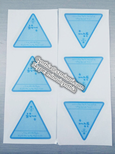 Custom Single Color Non-glue Static Cling Sticker