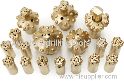 Degree cross drilling bits for rock drilling