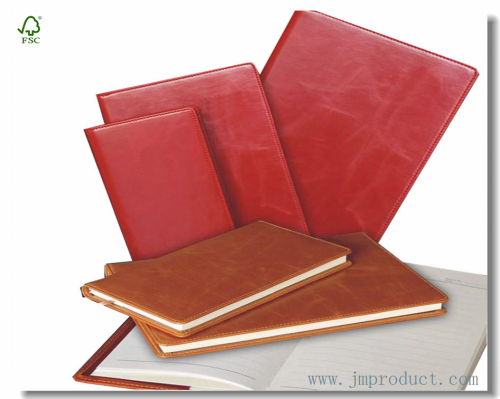 red leather cover work diary