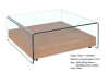 New design modern bent glass coffee table