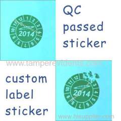 Cheaper hot sale custom qc passed sticker