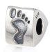 High Quality European Style Sterling Silver Footprint Beads Wholesale