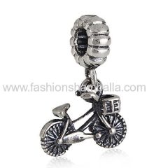 European Style Sterling Silver Beads Dangle Bicycle Charm