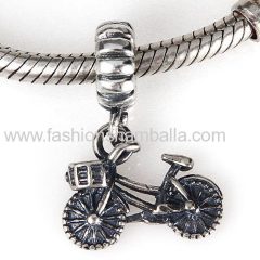 European Style Sterling Silver Beads Dangle Bicycle Charm