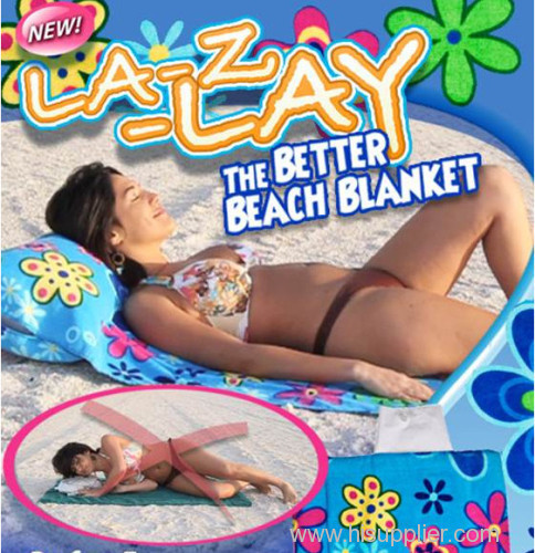 Beach Towel with PVC pillow inflatable pillow