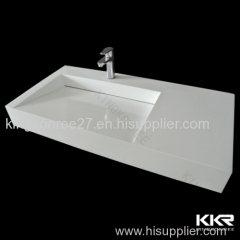 Modern Design Glacier White Acrylic Stone Cabinet Basin