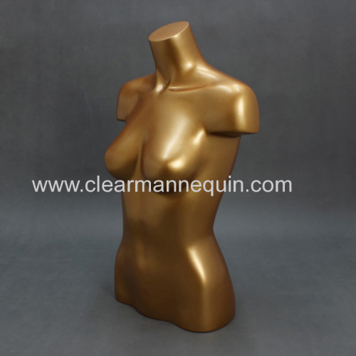 Golden torso female dress mannequins